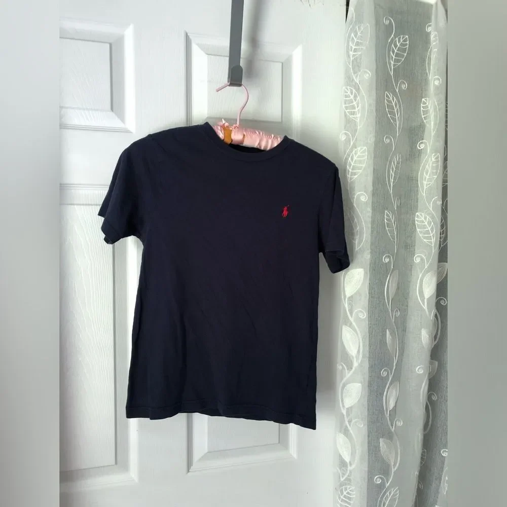 Polo Ralph Lauren kids dark navy Short Sleeve Tee  boy sz M (10-12) cotton
